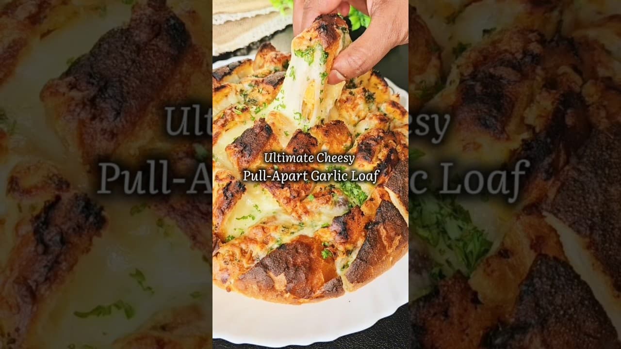 Easy Pull-Apart Cheesy Garlic Bread Recipe | The Best Cheesy Garlic Bread Recipe | Simple Breakfast