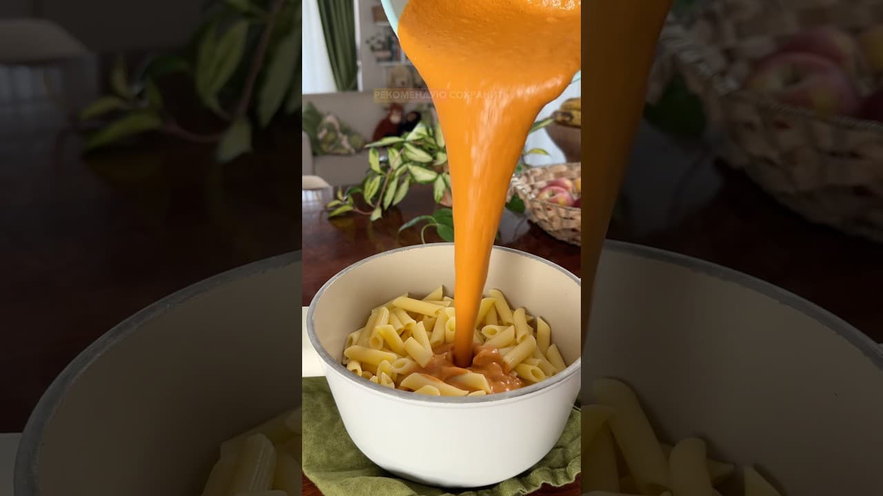 🍝 Паста со сливочным соусом из запечённых овощей. А сливок — ноль