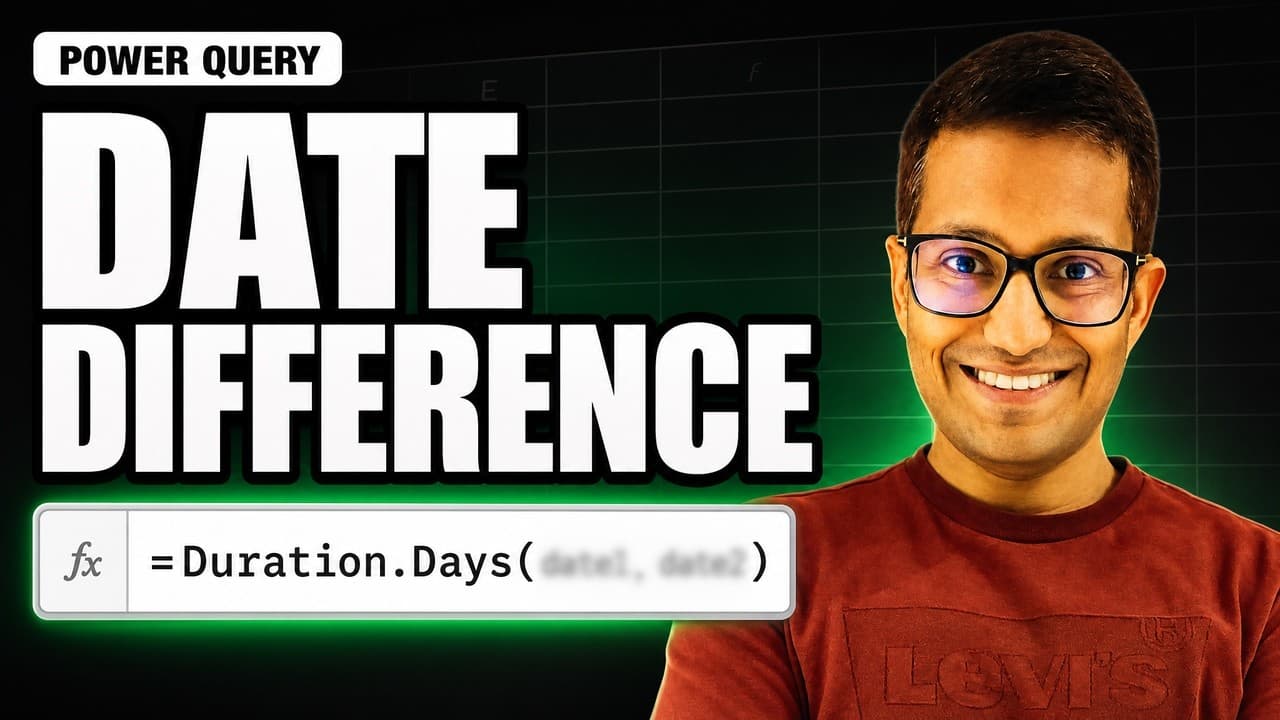 Calculate Date Difference in Power Query (Days, Months, Years, Working Days)