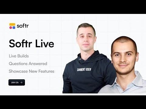 Softr Live ⚡️ Turning Ideas into Custom Blocks with AI