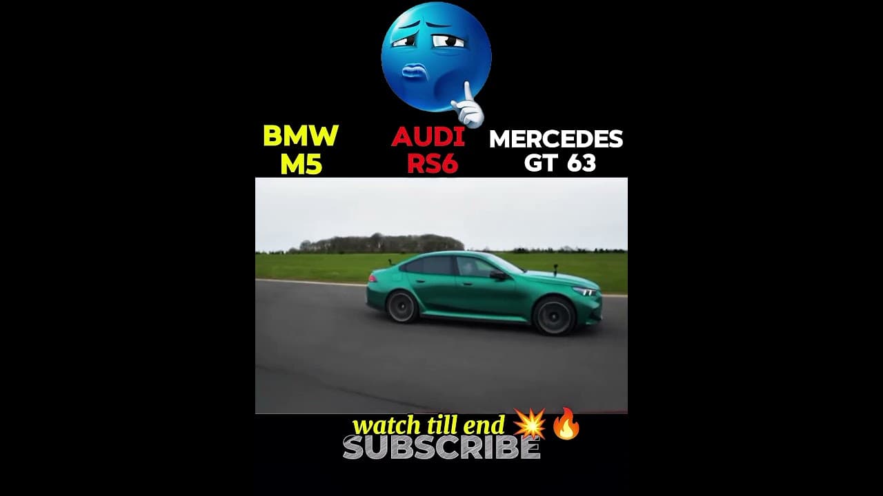 bmw M5 vs Mercedes GT 63 vs Audi RS6 drag race 🔥#bmw #bmwm #audi #mercedes #dragrace #automobile