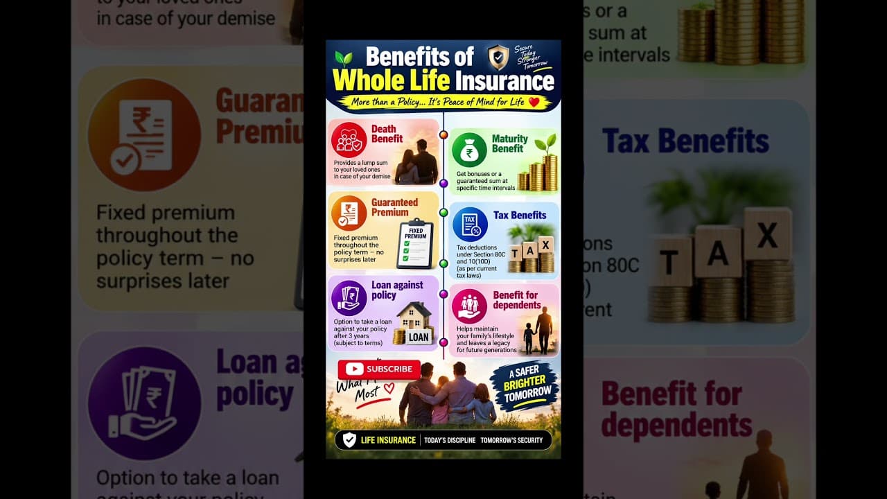 Whole Life Insurance Benefits Explained | 6 Benefits You Should Know #Shorts