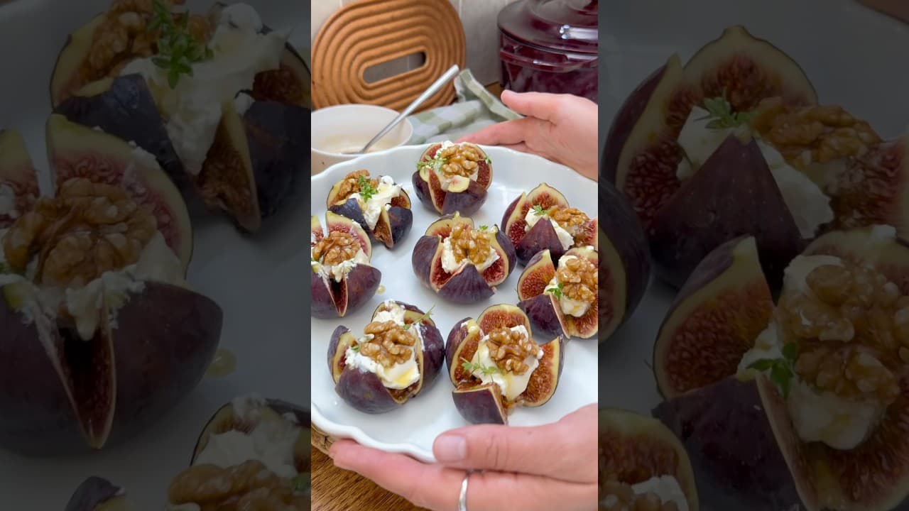 Roasted Figs with Philadelphia Cream Cheese & Crispy Fried Onions | Easy Fall Appetizer
