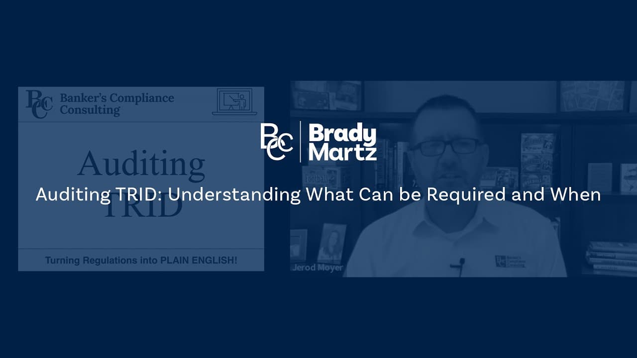 Auditing TRID: Understanding What Can be Required and When