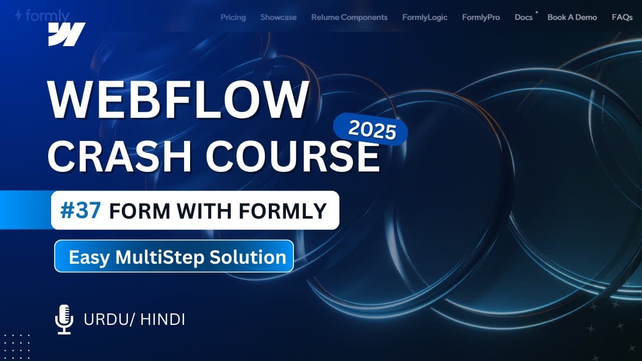 Formly Form In Webflow | Webflow Multistep Form | Webflow Crash Course - Tutorial #37