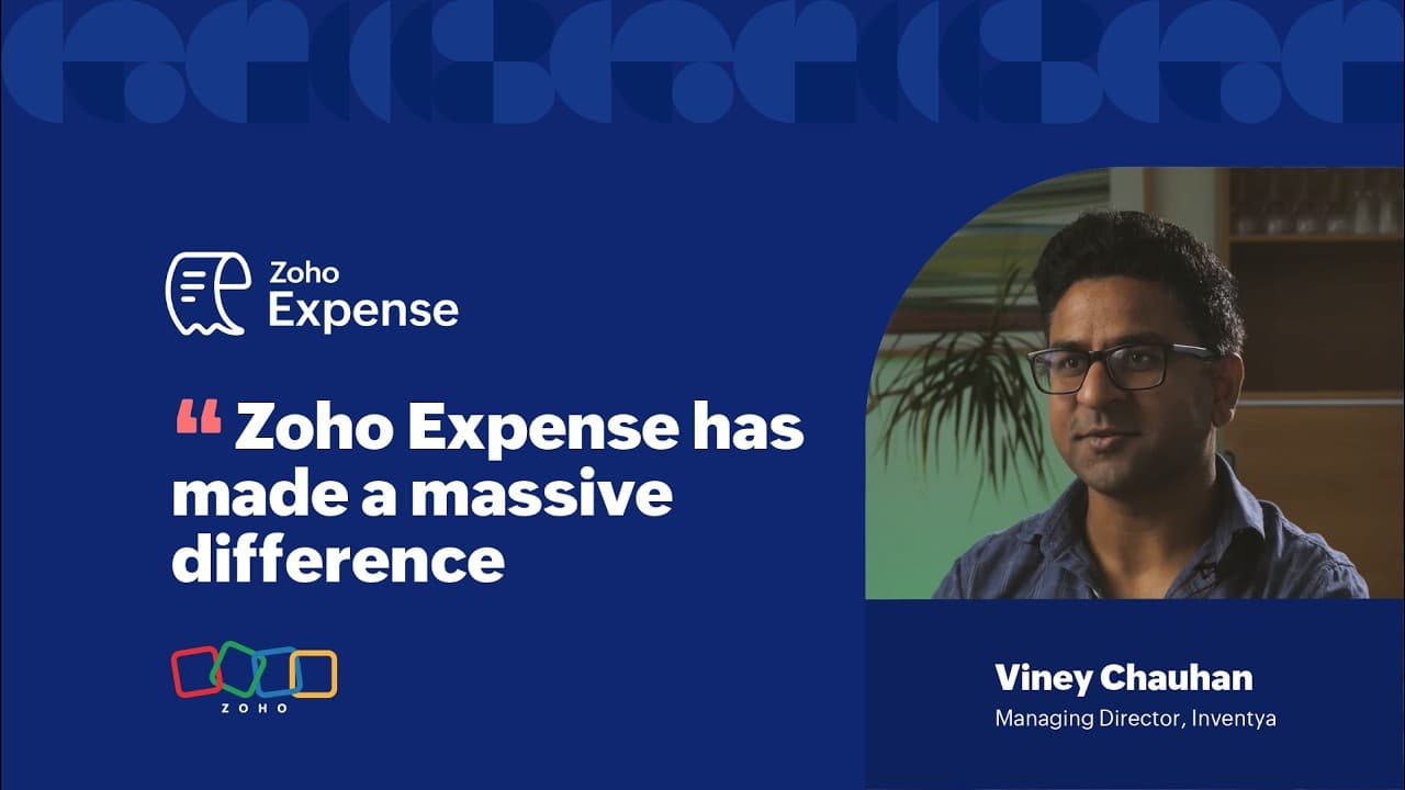Inventya gains project-level spend visibility & improved policy compliance by 90% with Zoho Expense