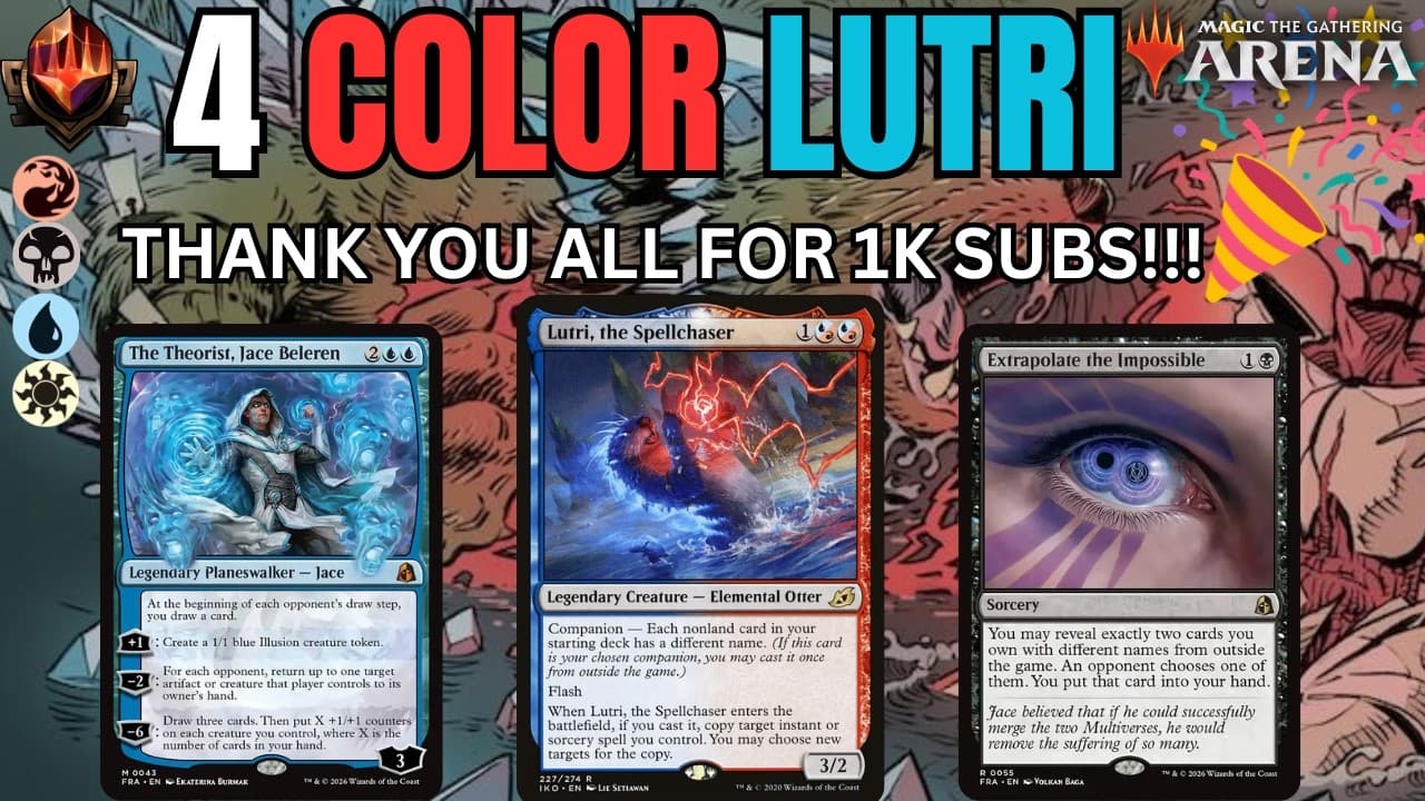 1000 Subscriber Special! Absolute Chaos 69 and 100 Card Singleton | 4 Color Lutri | Pioneer MTGA