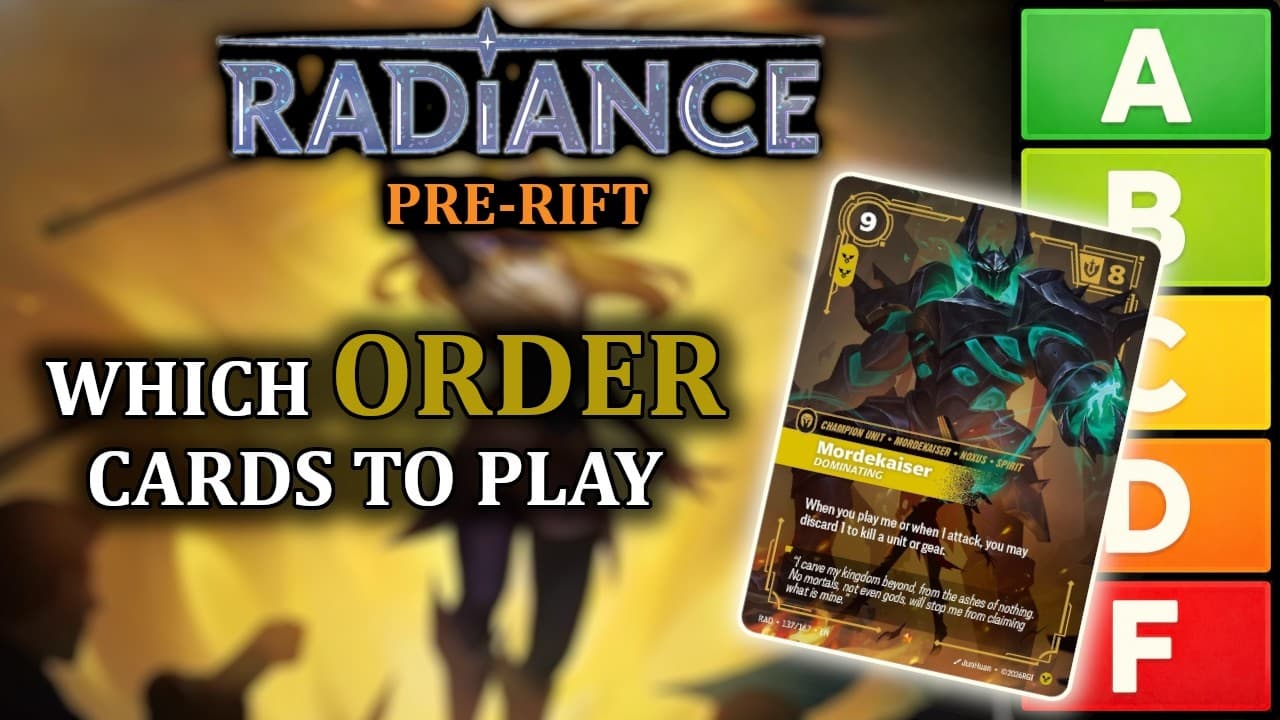 ALL ORDER Cards RATED for Radiance Pre-Rift! | Riftbound Set Review