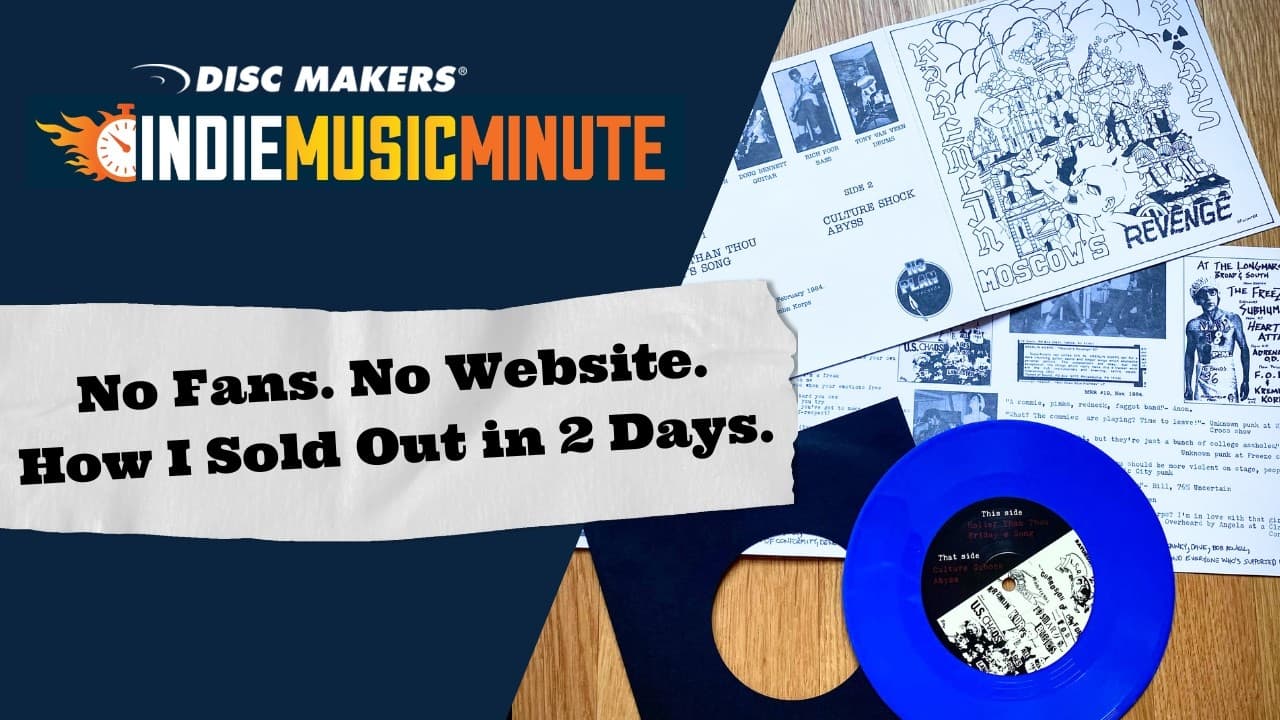 No Fans. No Website. How I Sold Out Vinyl in 2 Days | Indie Music Minute
