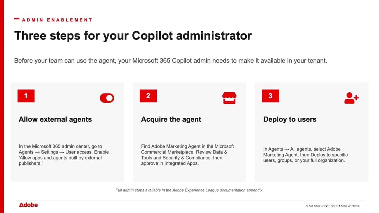 Adobe Marketing Agent for Microsoft 365: Get Started