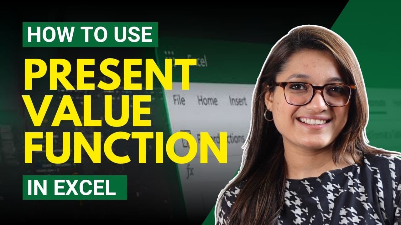 How to Use Present Value Function in Excel | Automatic Present Value | Agrika Khatri
