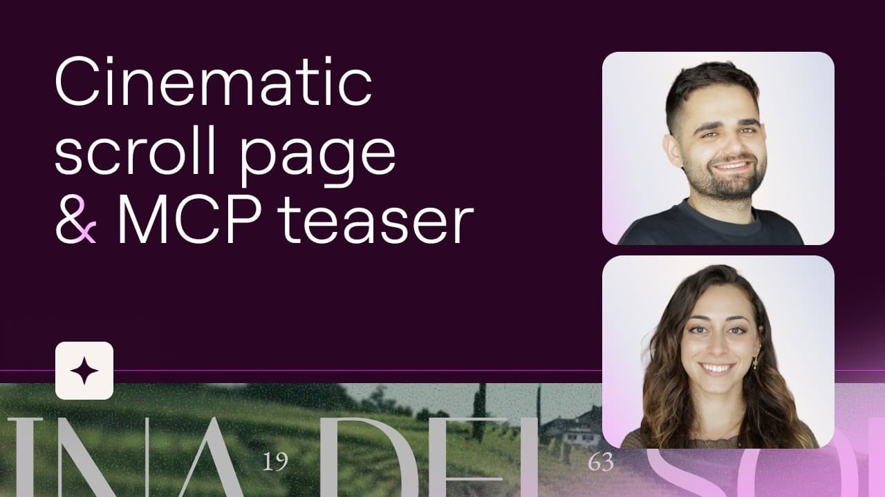 Generate a cinematic scroll page + Elementor MCP teaser (webinar replay)