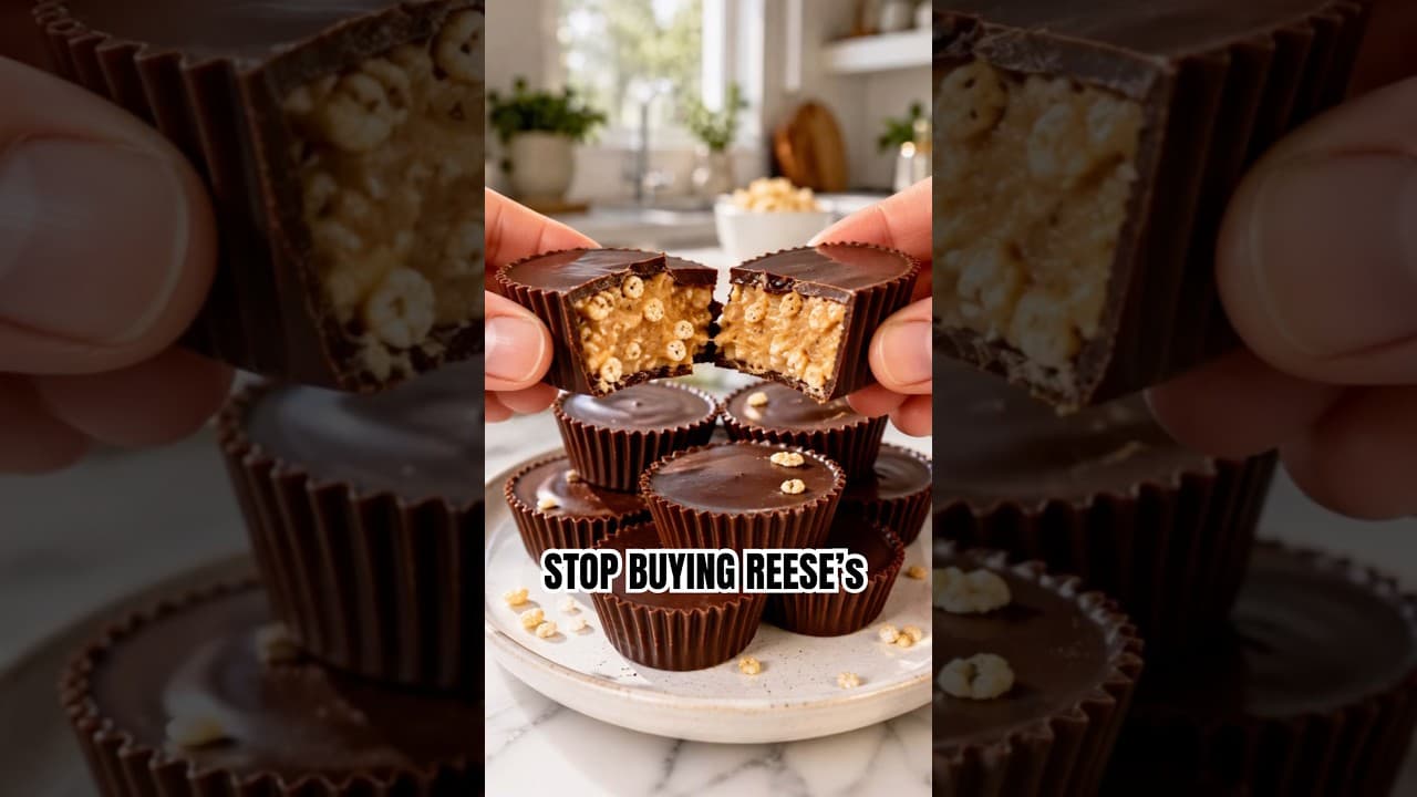 Healthy Reeseβs Crunch Cups | Easy High-Protein Chocolate Peanut Butter Treat