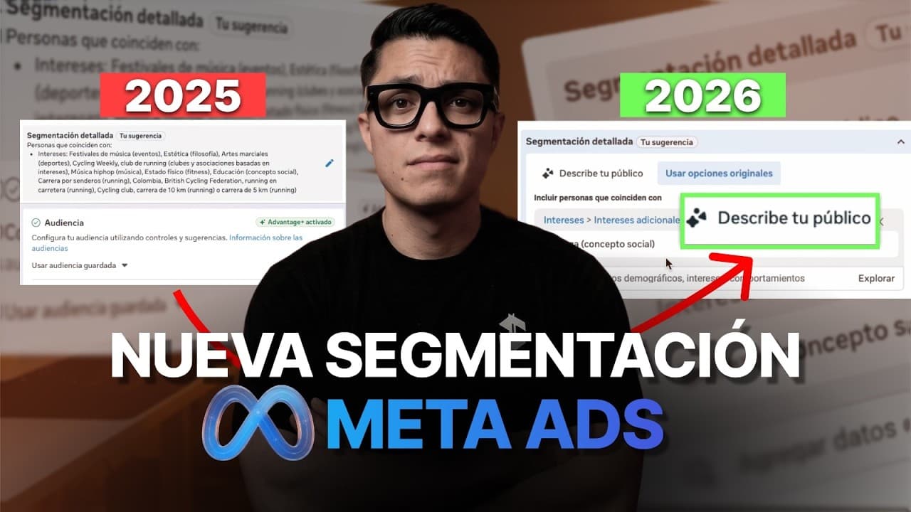 🎯La nueva SEGMENTACIÓN automática con IA en Meta ADS 2026 - Cómo usarla PASO A PASO