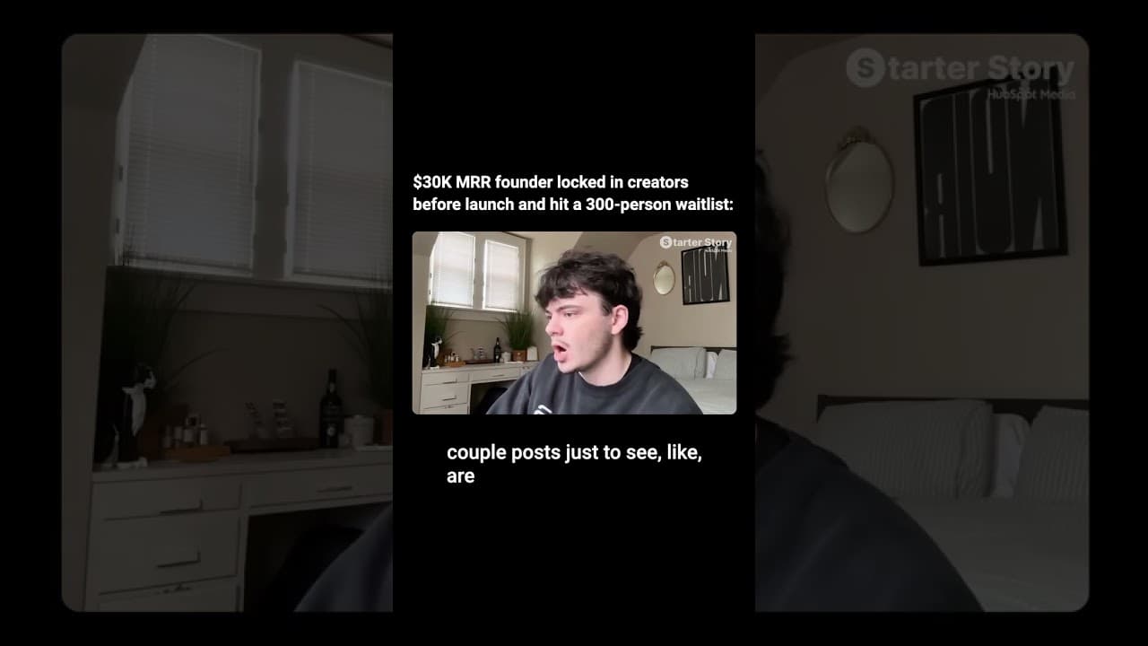 $30K MRR founder locked in creators before launch and hit a 300 person waitlist