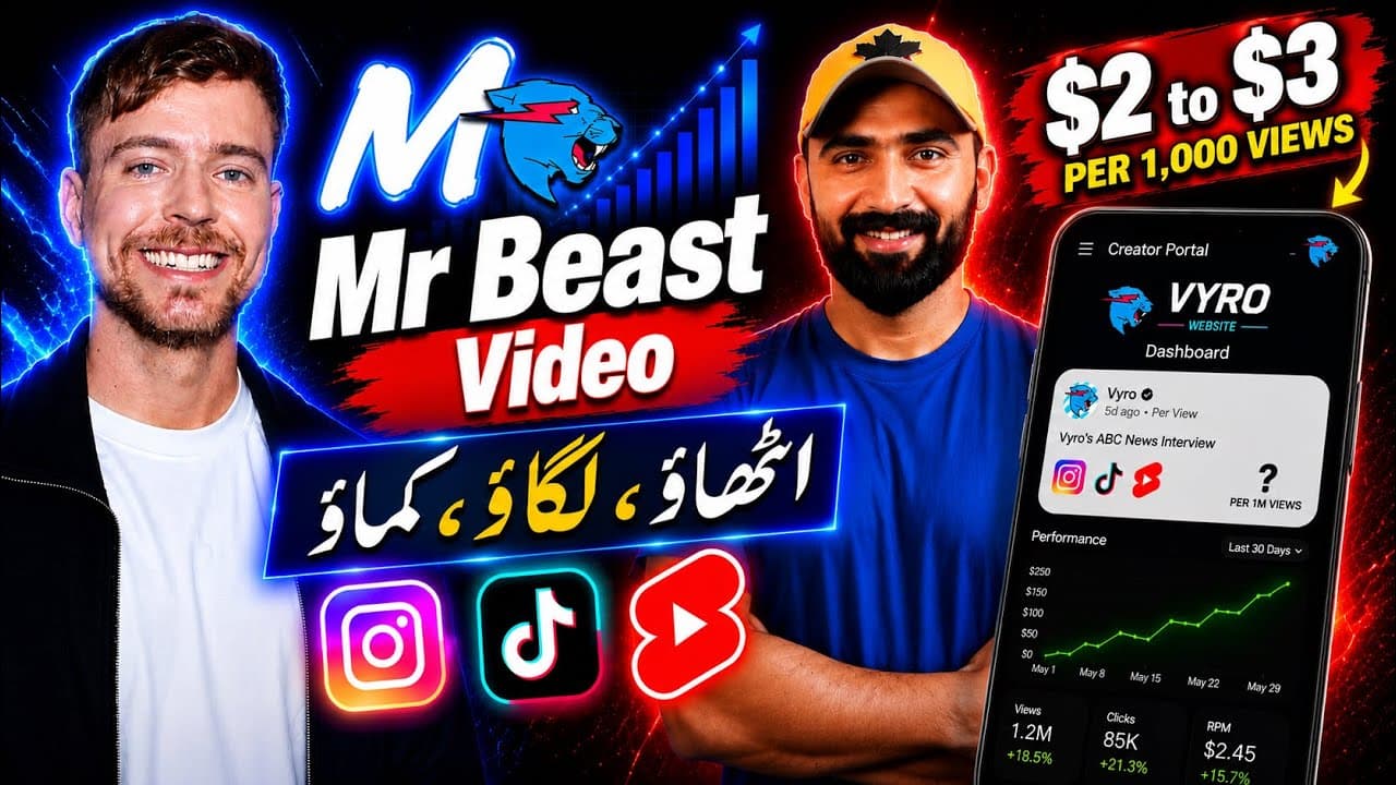 Make Money with MrBeast Shorts | MrBeast Ka New Platform VYRO🔥