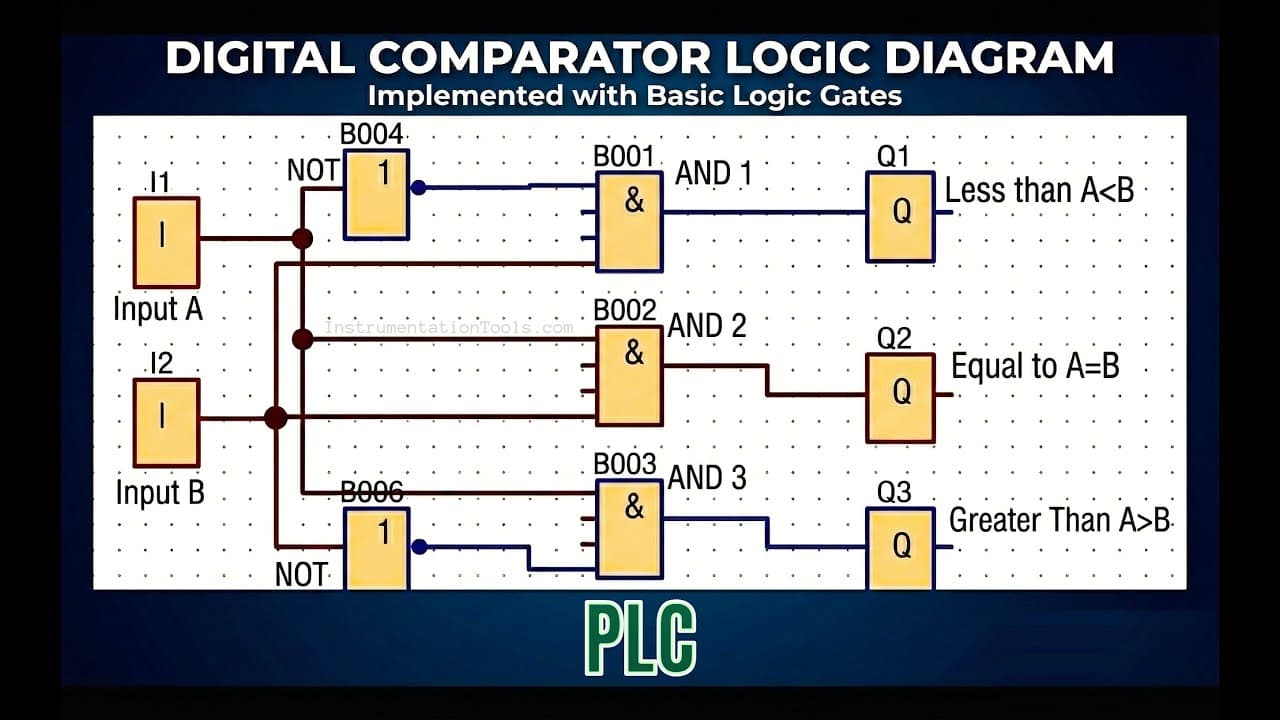 Build a Digital Comparator using Basic Gates