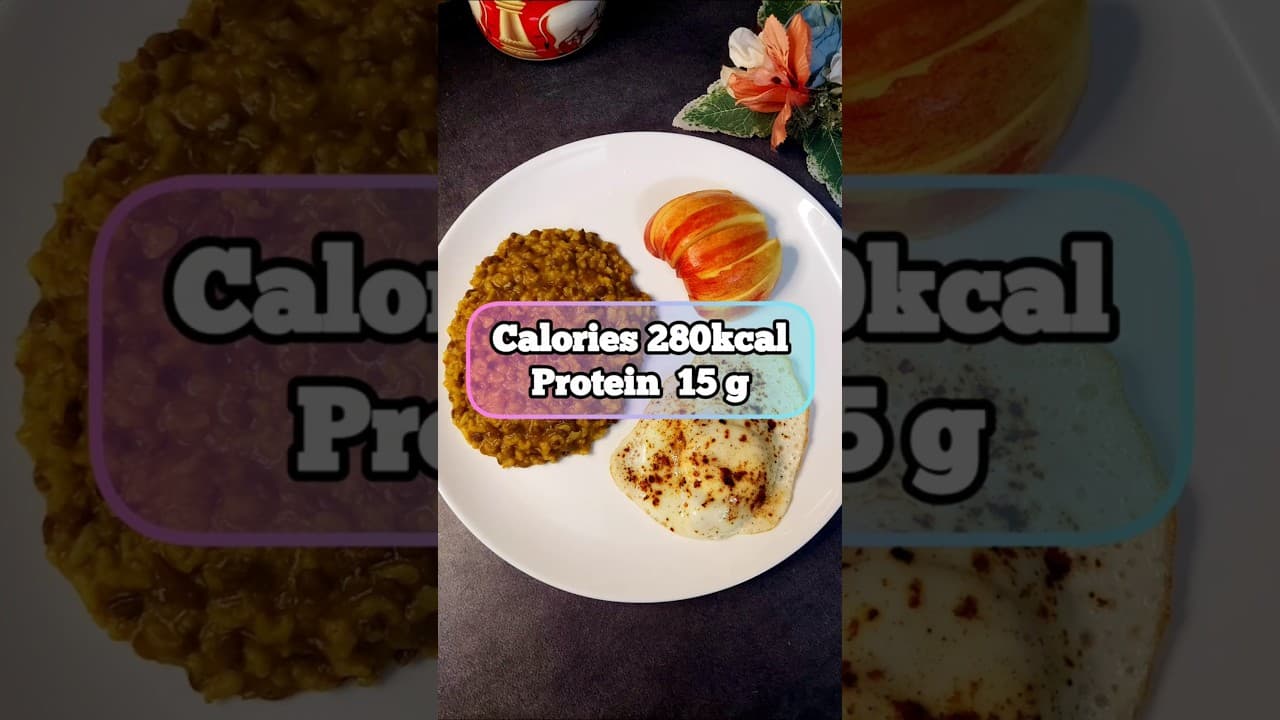 Healthy Dinner Plate | Brown Rice Khichdi + Egg + Apple | Simple High Protein Dinner