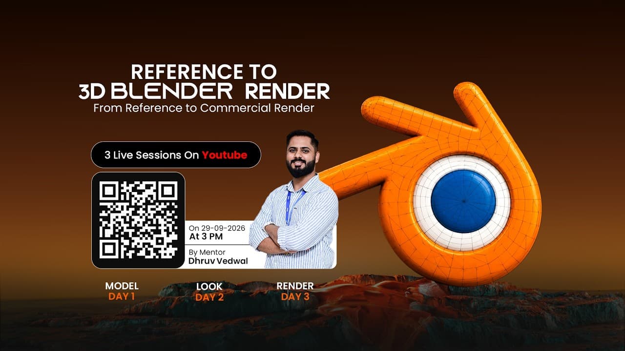 Blender Product Visualization Tutorial | Reference to Professional 3D Render | LIVE