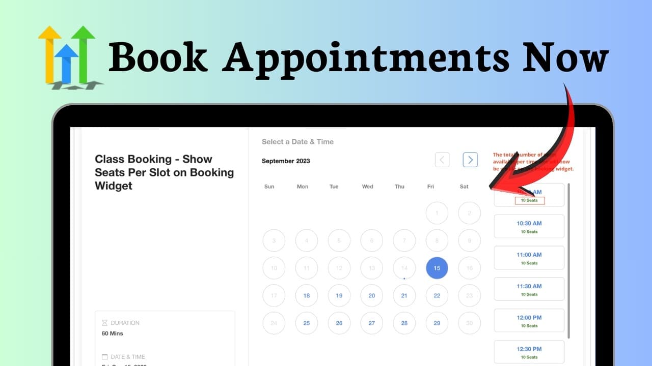How to Set Up A Class Booking Calendar In GoHighLevel