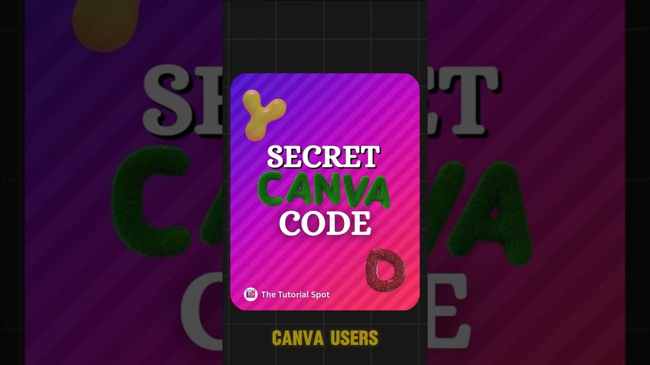 Secret Canva Codes for 3D Letters ๐คซ