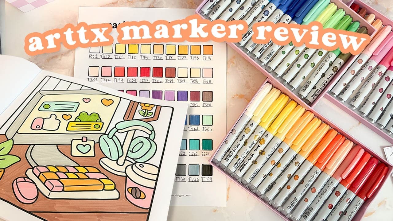 coloring with acrylic makers (arttx marker review)