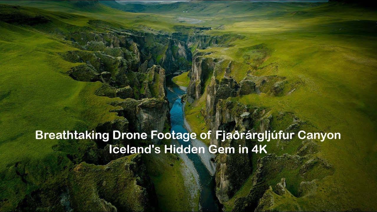 Breathtaking Drone Footage of Fjaðrárgljúfur Canyon | Iceland's Hidden Gem in 4K