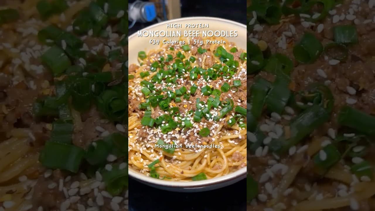 High Protein Mongolian Beef Noodles #highprotein #noodles #fitness