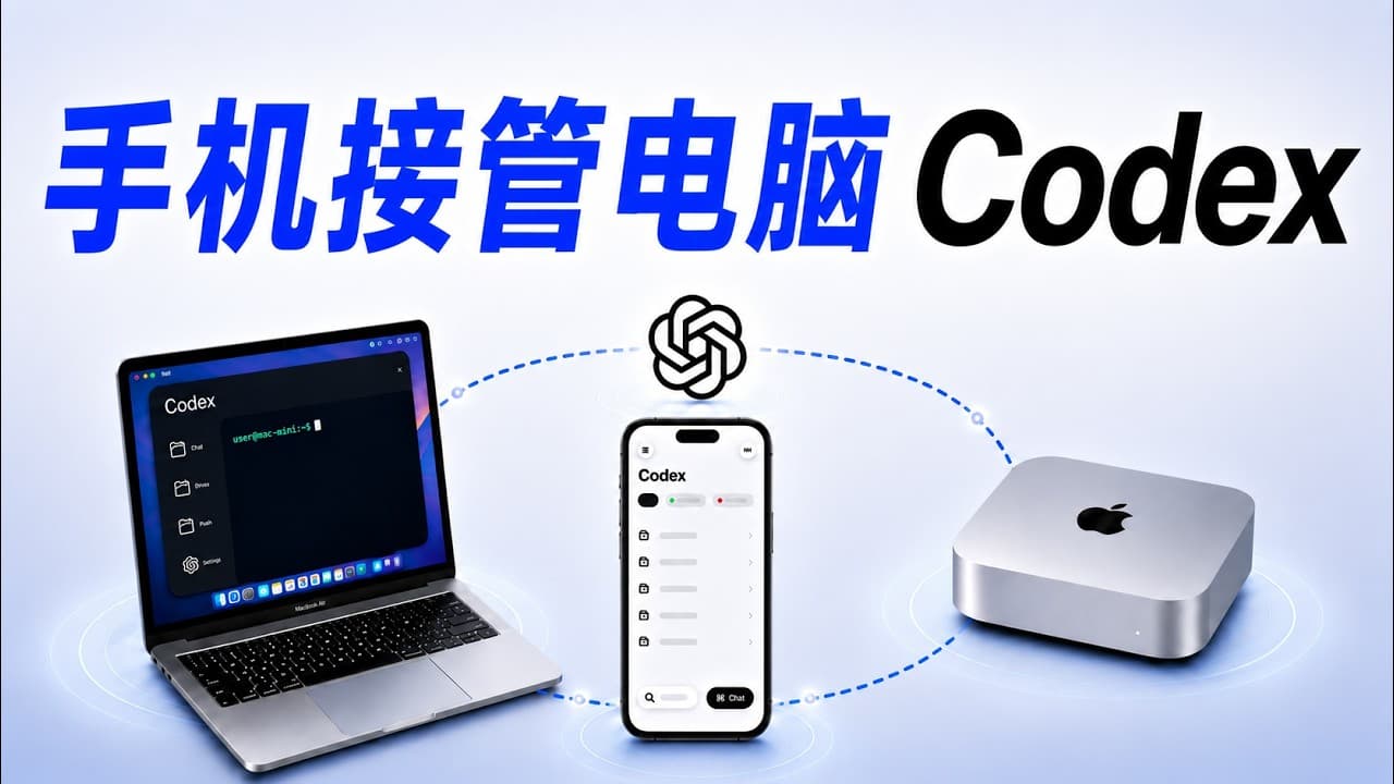 手机让电脑上 Codex 工作?实测 Codex 远程控制:多设备连接、PPT、网页和小游戏开发