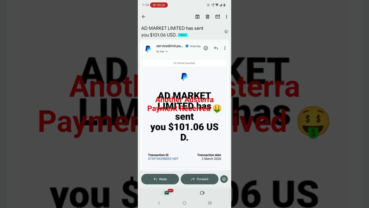 Adsterra Paid Me Again 💸 | #Adsterra Payment Received