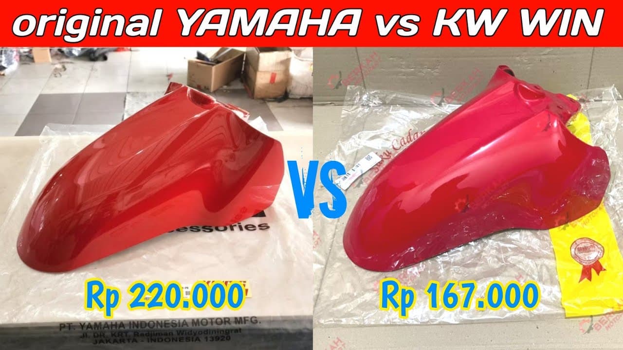 Bandingin Spakbor Depan KW merk WIN vs ORI Yamaha Fazzio