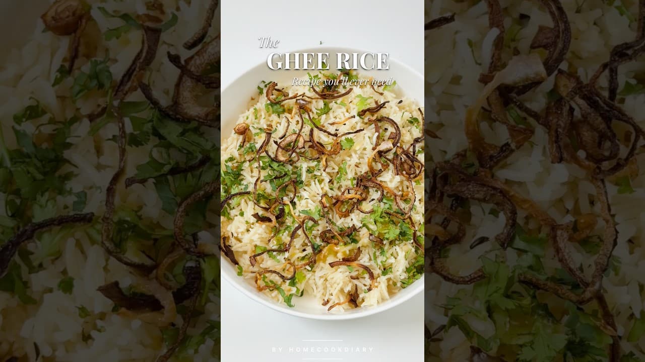 Easy Ghee Rice Recipe ๐ง๐ | Restaurant-Style Indian Rice in 20 Minutes!#shorts