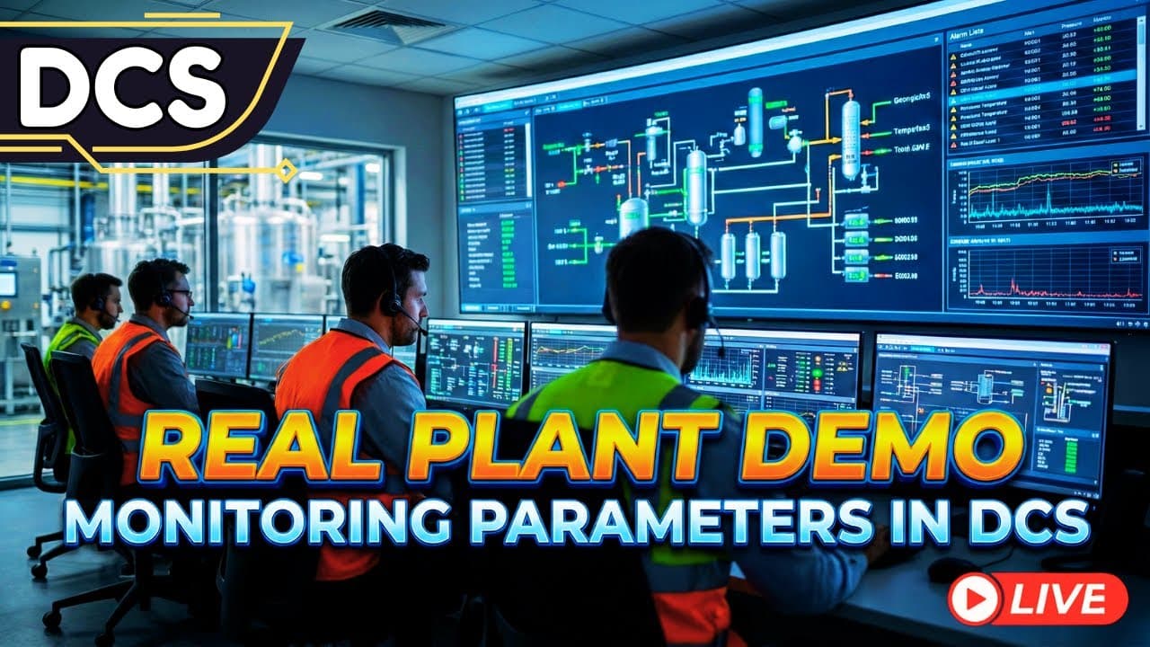 Real Plant Demo – Monitoring Parameters in Distributed Control System (DCS)