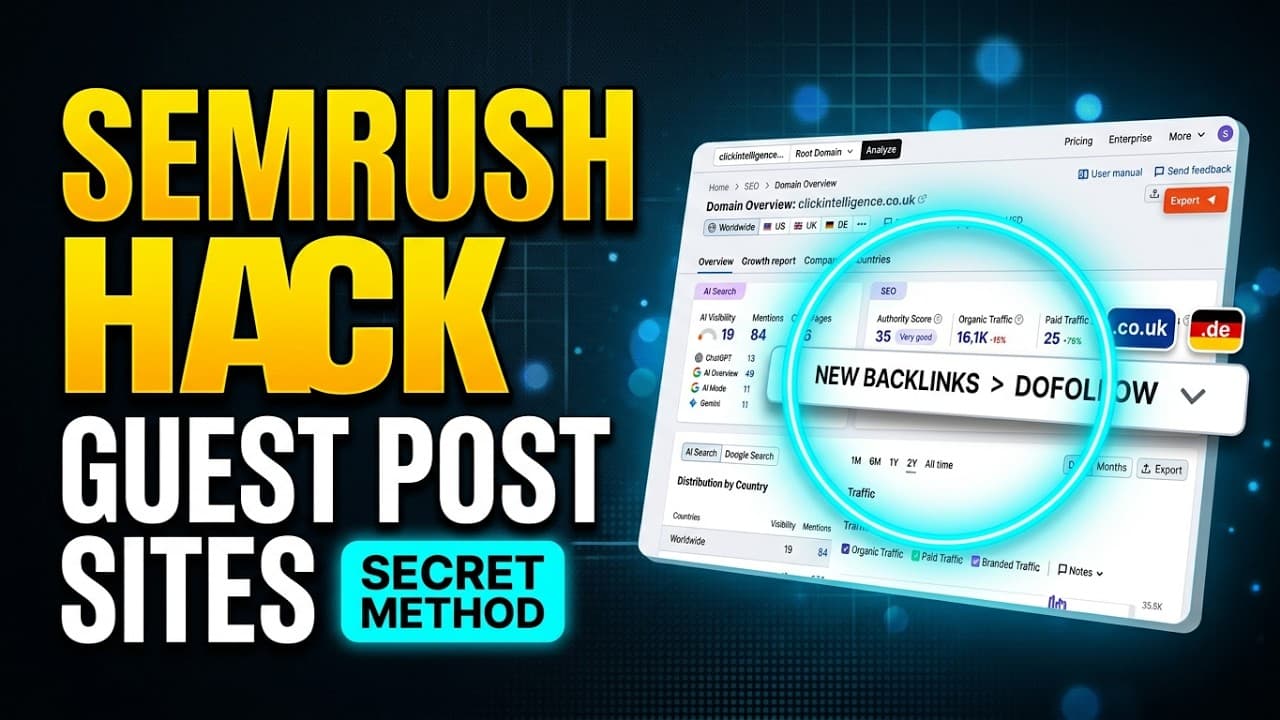 The SEMrush Filter Trick for Unlimited Guest Post Sites