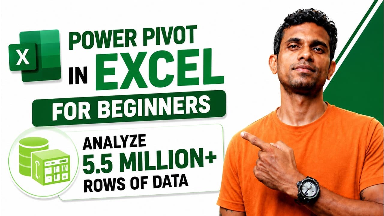 Power Pivot in Excel for Beginners | Import & Analyze 5.4 Million Rows of Data