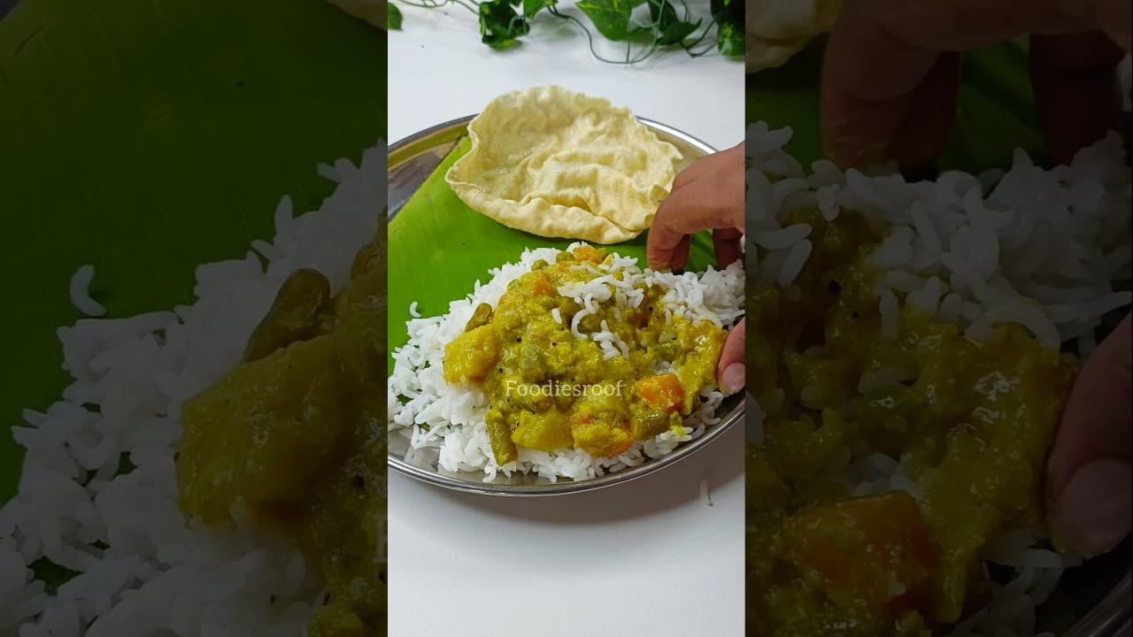 😲Vegetable kootu catering style🤯Easy lunch 🔥#foodiesroof