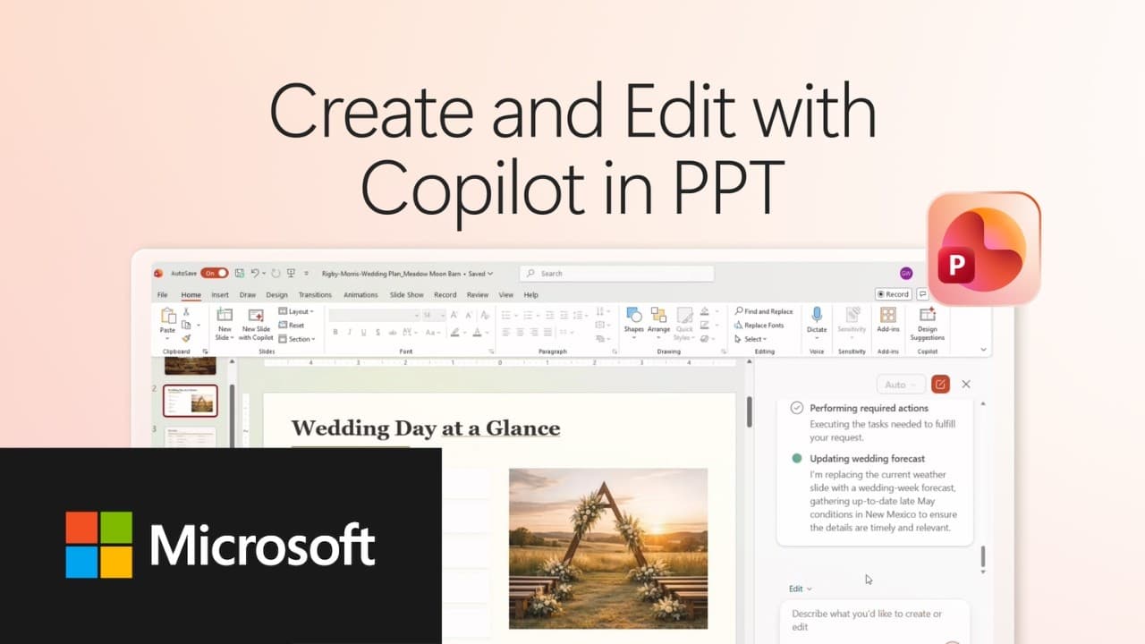 How Copilot can create and edit your PowerPoint presentation for you