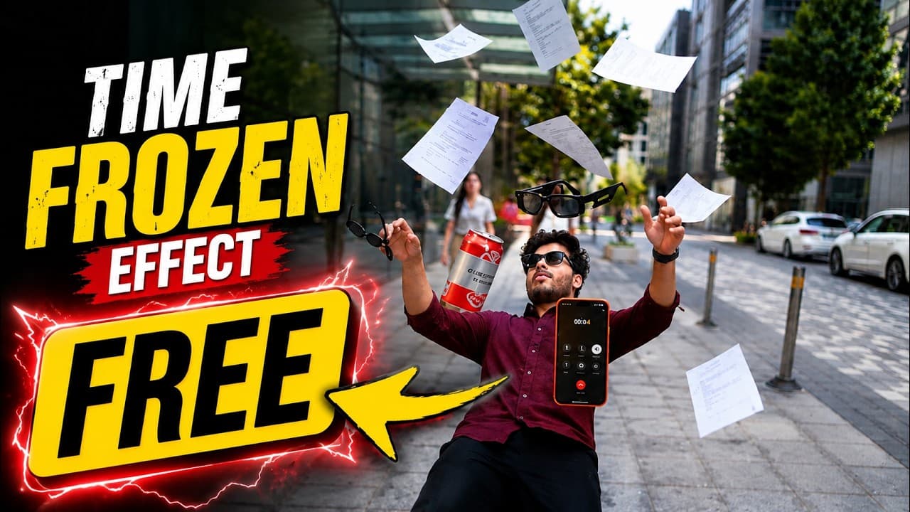 Bullet Time Effect | Time Frozen Edit Using FREE AI