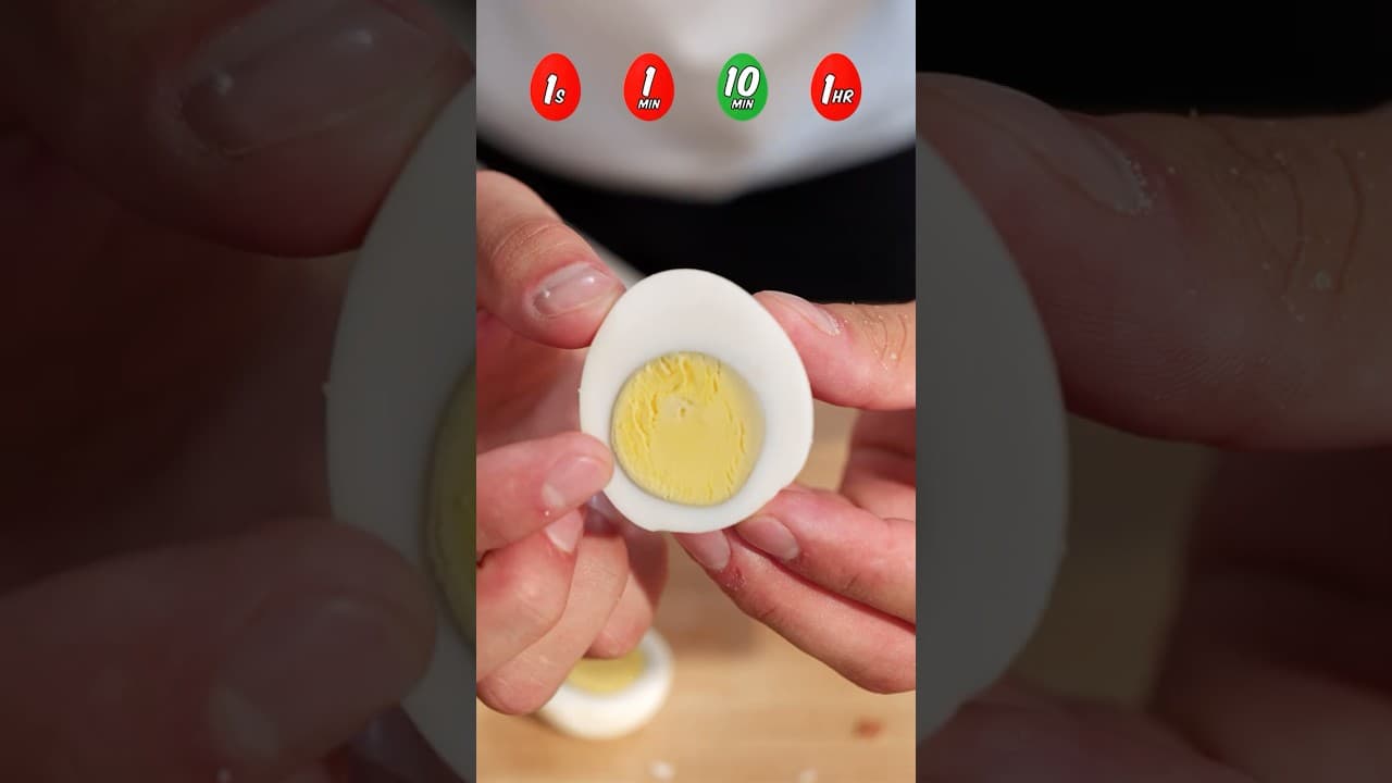 1 Second vs 1 Hour Egg