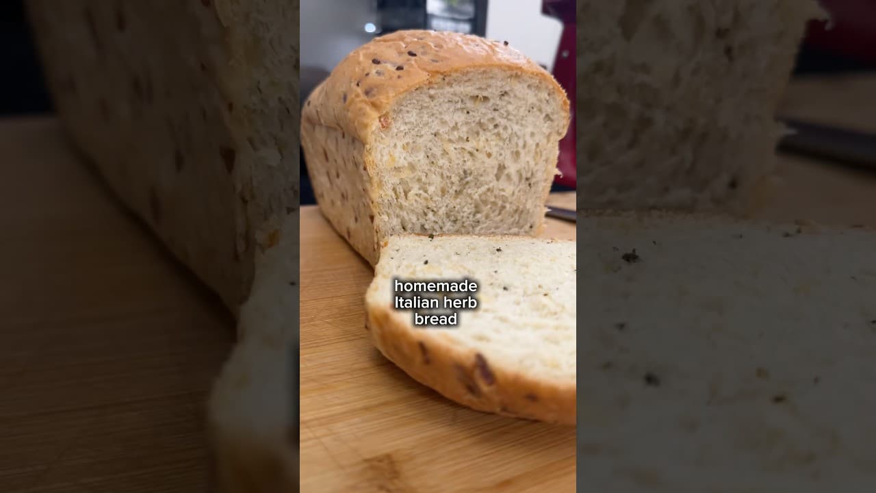 Homemade Italian herb bread recipe #homemade #bread #baking #recipe #recipes