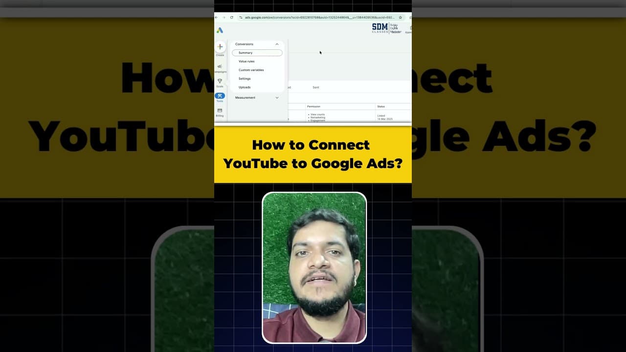 ๐ How to Connect YouTube to Google Ads? Step-by-Step Guide | SDM Classes
