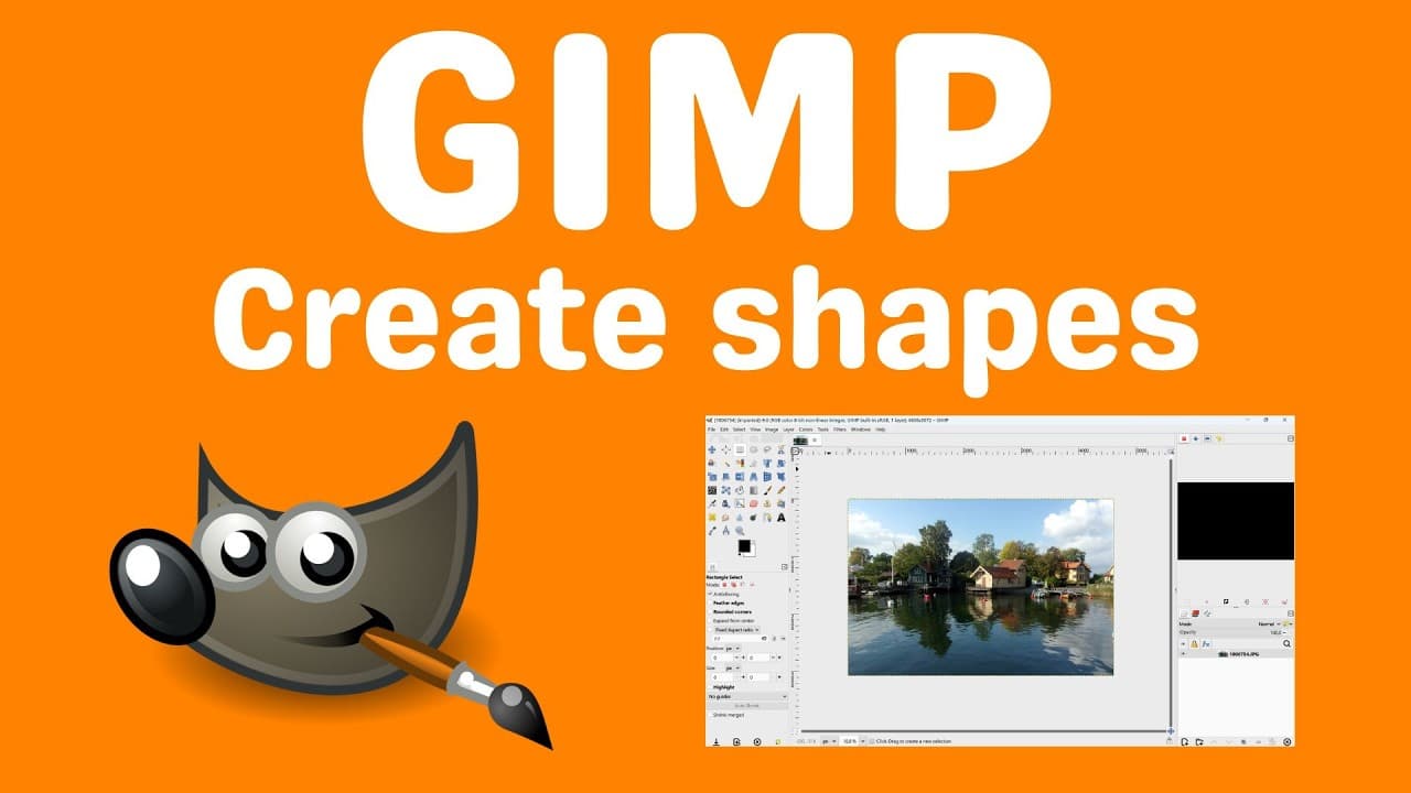 GIMP create shapes