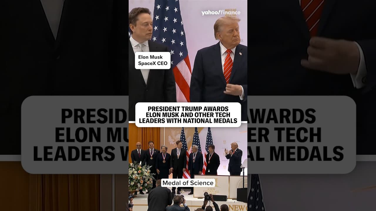 President Trump presents Elon Musk with the National Medal of Science