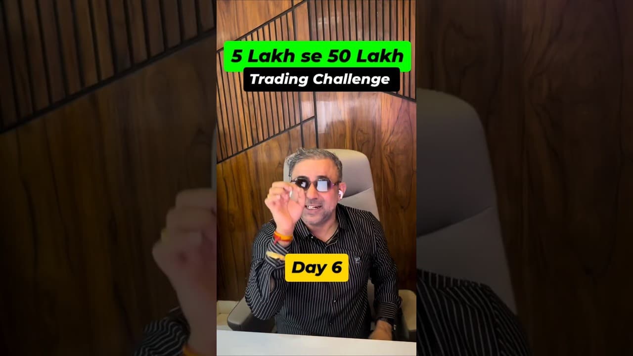 ₹5 Lakh Capital Turn into ₹50 Lakh Trading Challenge! Day 6 By Logic Game #shorts #intradaytrading