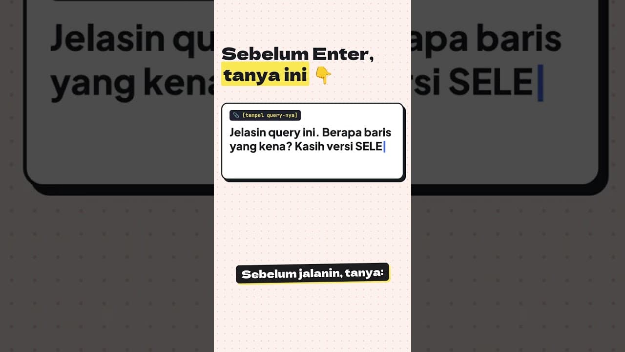 DELETE tanpa WHERE: satu baris SQL yang ngapus semua data #shorts