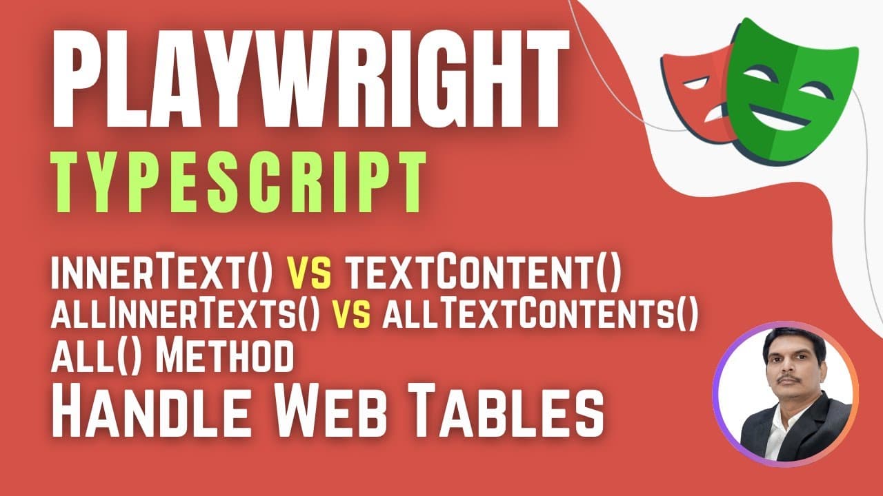 Playwright with TypeScript | Ways to Extract Text from Page Elements | Handle Web Tables (Session 9)