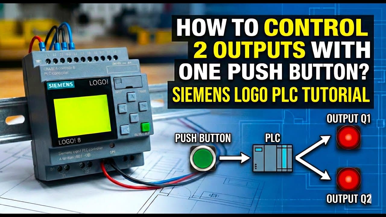 How to Control 2 Outputs with One Push Button? - Siemens LOGO PLC
