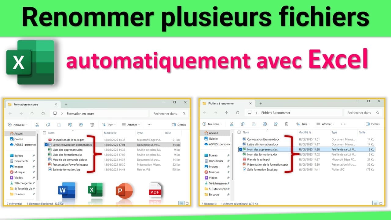 Renommer plusieurs fichiers automatiquement avec Excel — Tutoriel ultra simple
