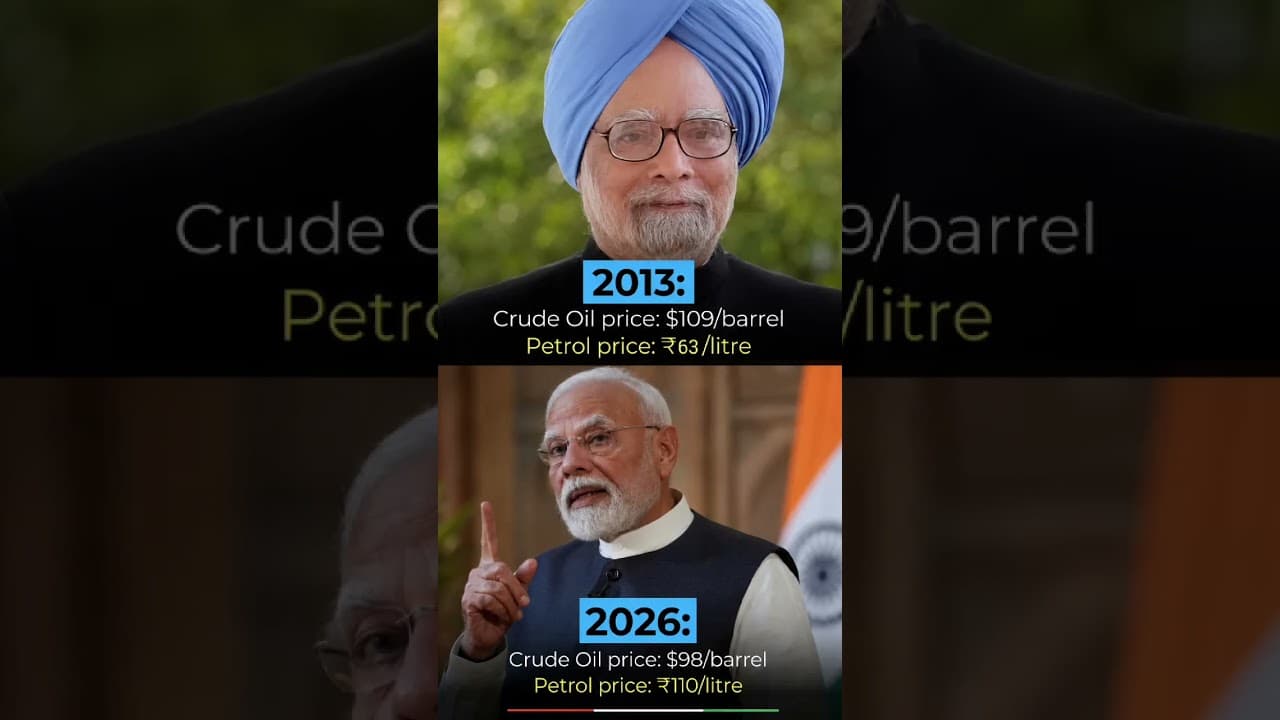 2013 vs 2026 Petrol Price Reality 😳⛽ | Crude Oil vs Petrol Price in India