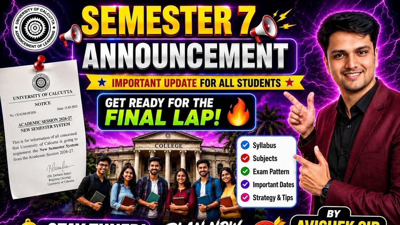 🛑Bcom Semester -7 CCF| Subjects | Syllabus | Pro Batch Fees | Class Starting | Calcutta University